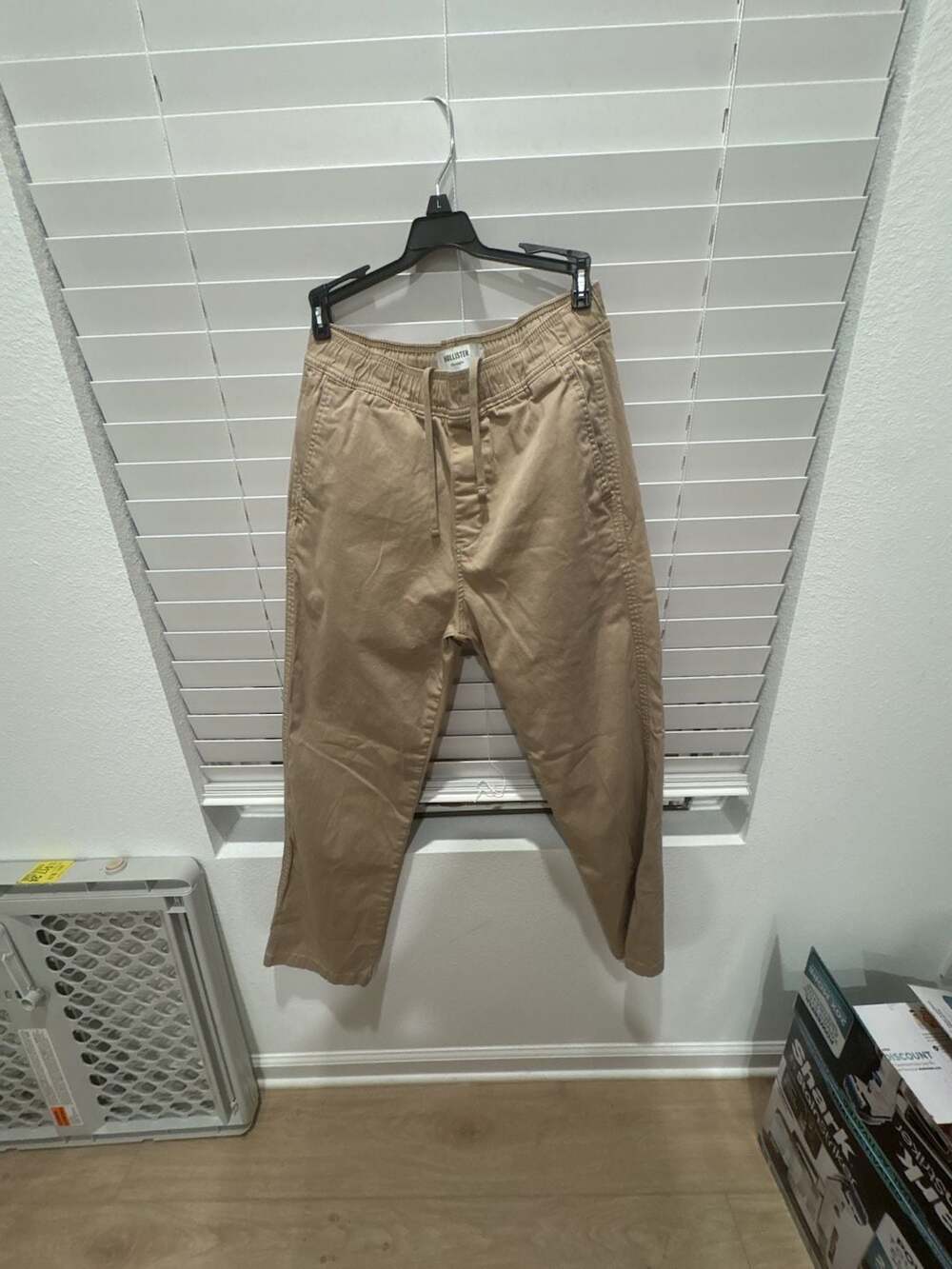 Hollister Straight Pants Size S Tan Drawstring Khaki